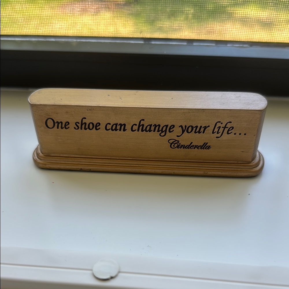 Disney Cinderella Gold Quote Plaque